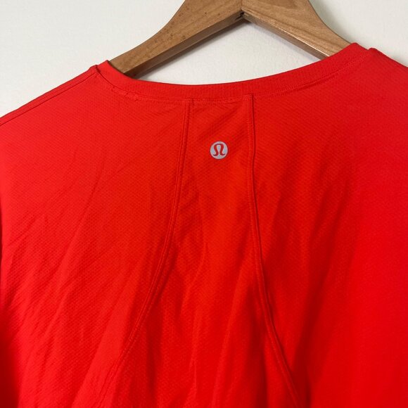 Lululemon Athletic Muscle Love Long Sleeve Shirt Autumn Red Women’s Size 4 - Picture 7 of 8